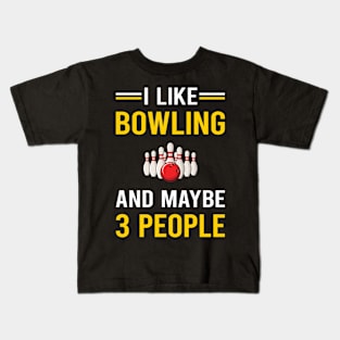 3 People Bowling Kids T-Shirt